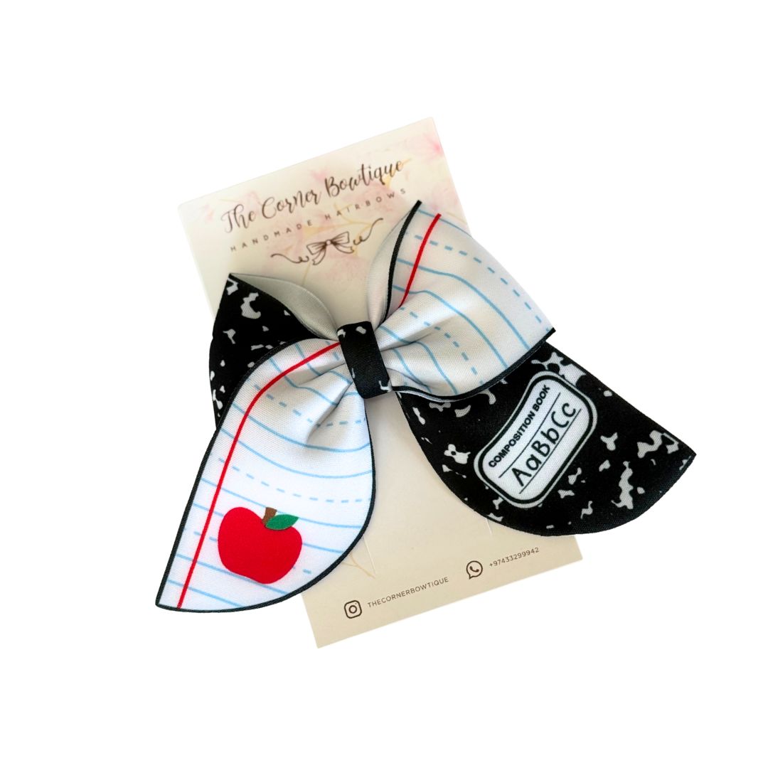 Notebook & Apple Bow