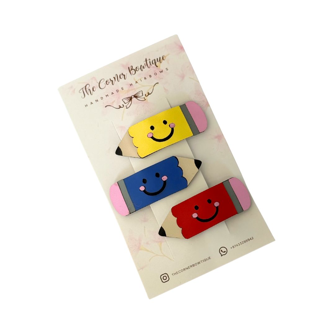 Smiley Pencil Clips (Set)
