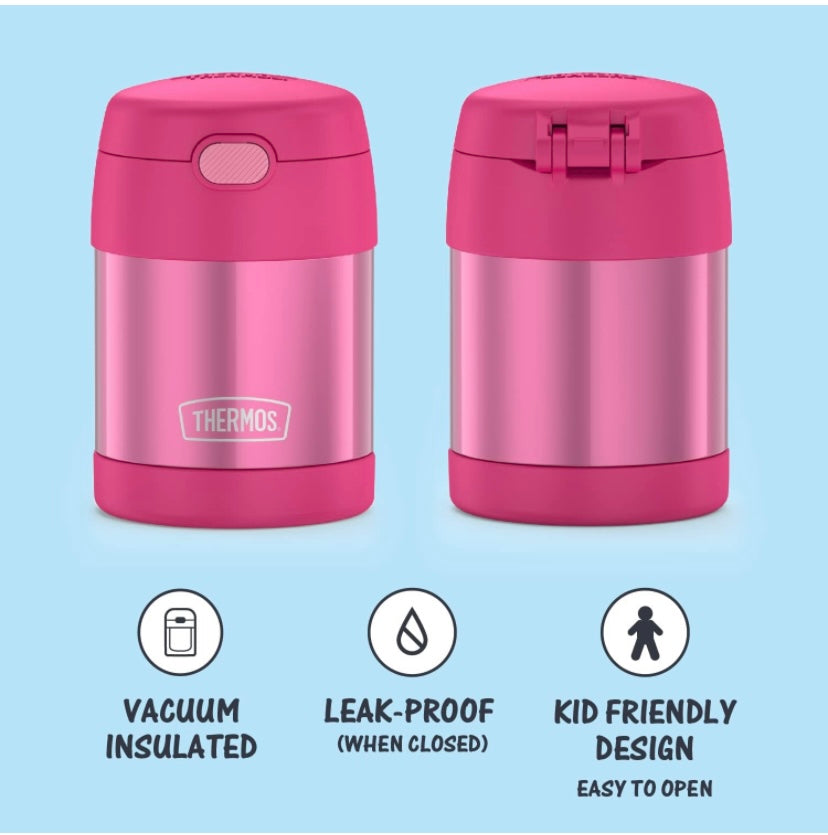 Thermos Food Jar with Spoon - Pink
