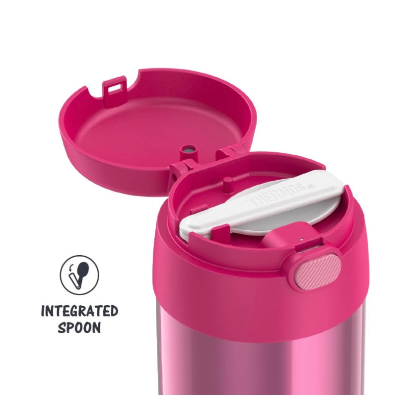Thermos Food Jar with Spoon - Pink