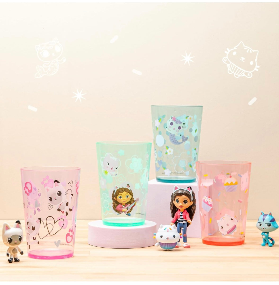 Zak Designs Tumbler Set - Gabby’s Dollhouse