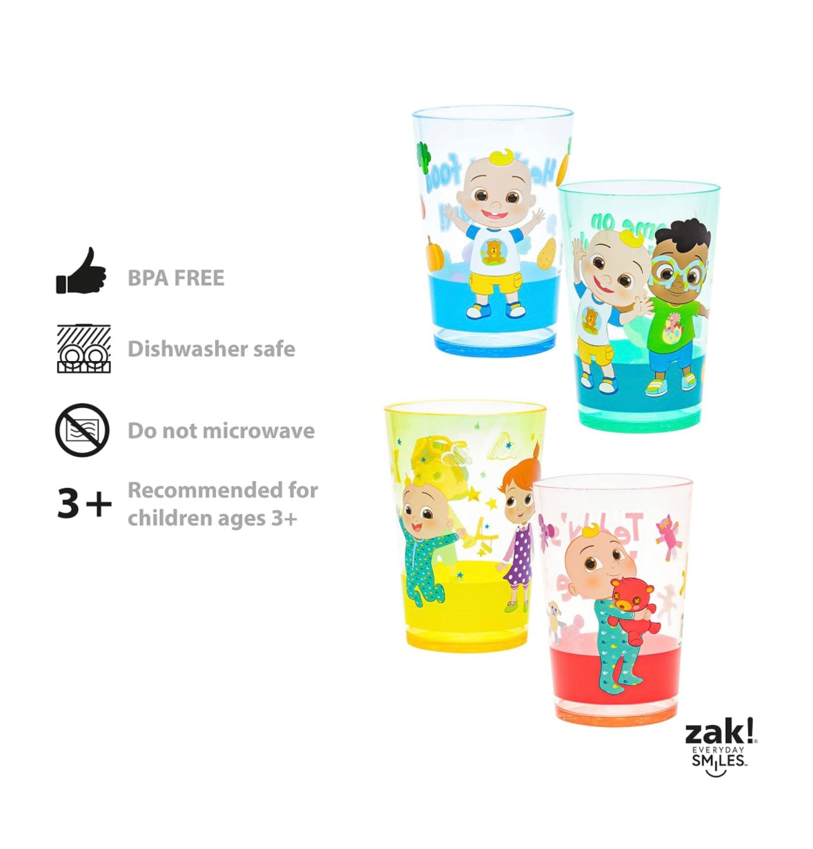 Zak Designs Tumbler Set - Cocomelon