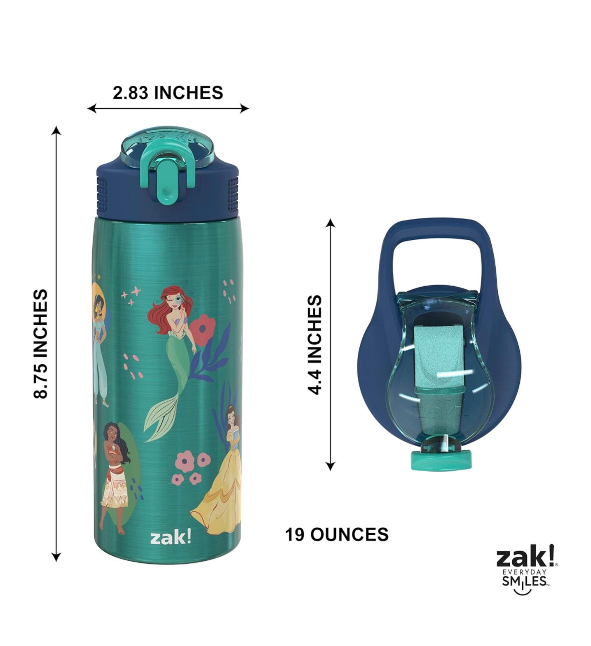 Zak Designs Water Bottle - Disney Princess