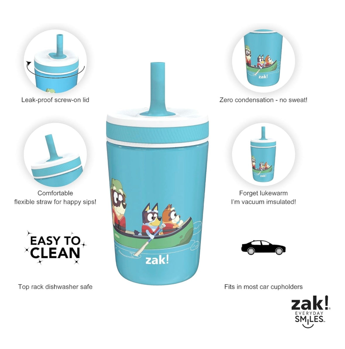 Zak Designs Straw Cup - Bluey