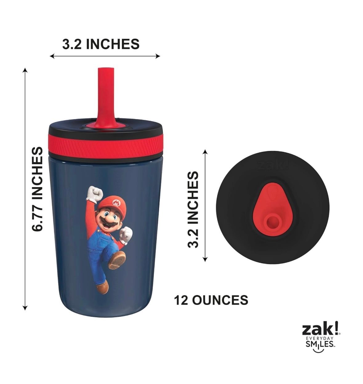Zak Designs Straw Cup - Super Mario
