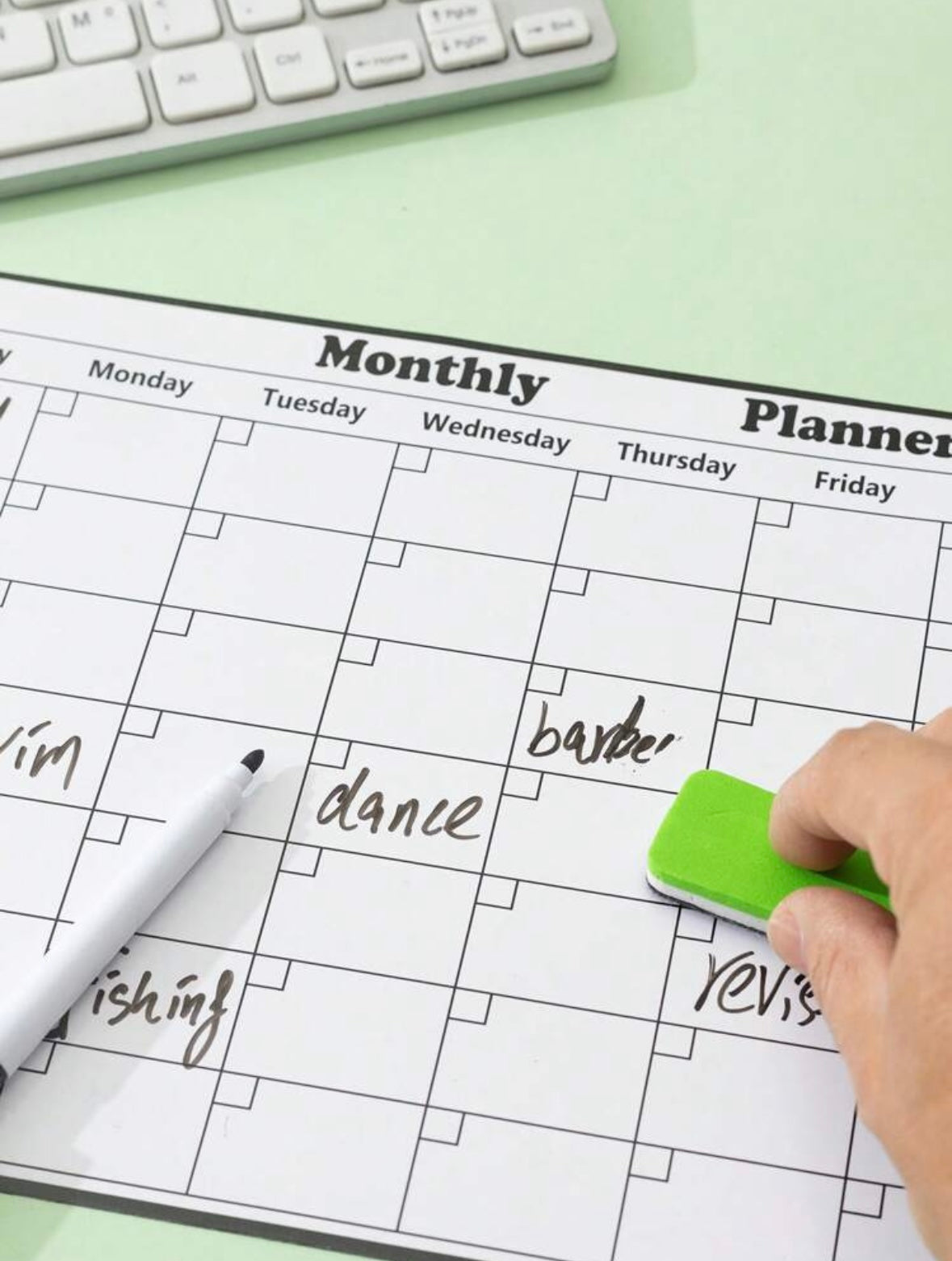 Dry Erase Magnetic Calendar Whiteboard