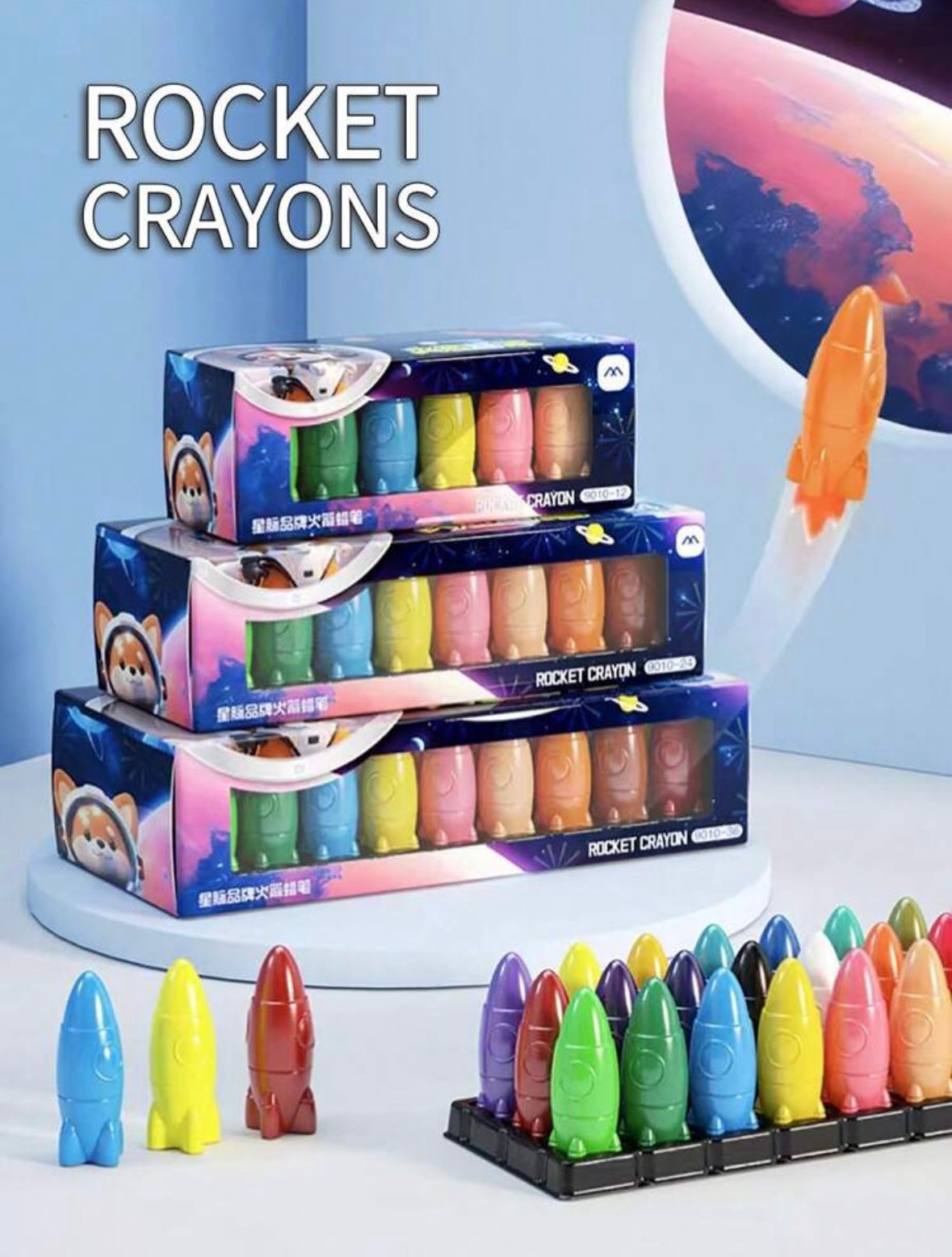 Rocket Crayons (24 Colors)