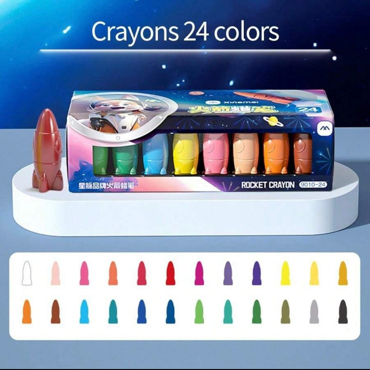 Rocket Crayons (24 Colors)