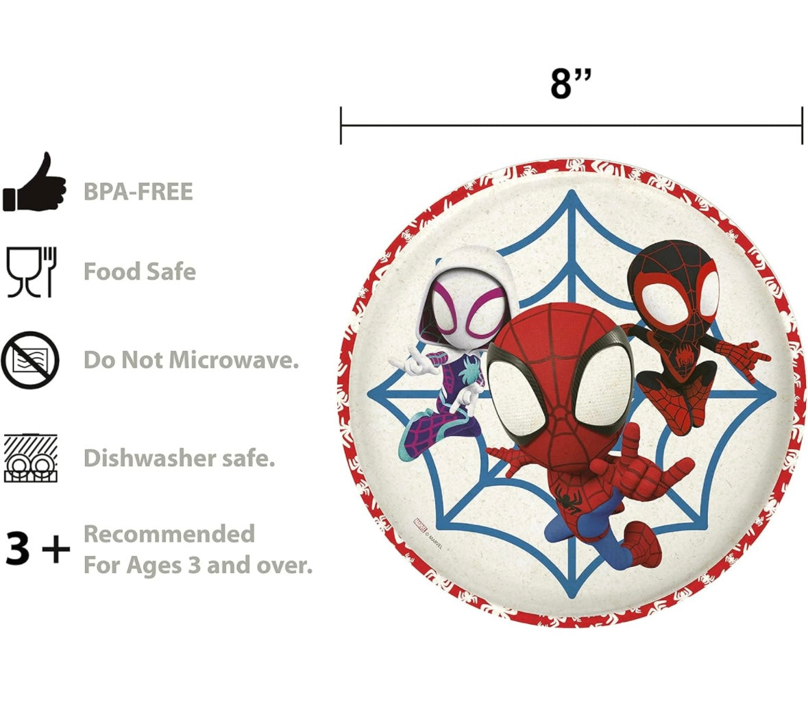 Zak Designs Kids Dinnerware - Spider-Man