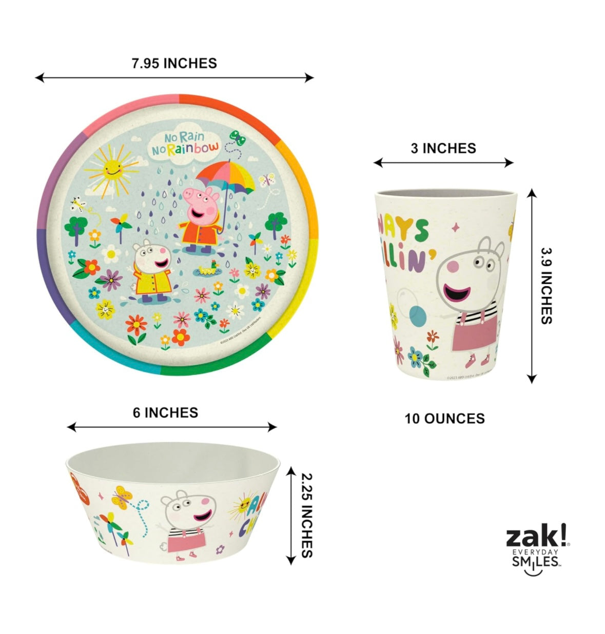 Zak Designs Kids Dinnerware - Peppa Pig
