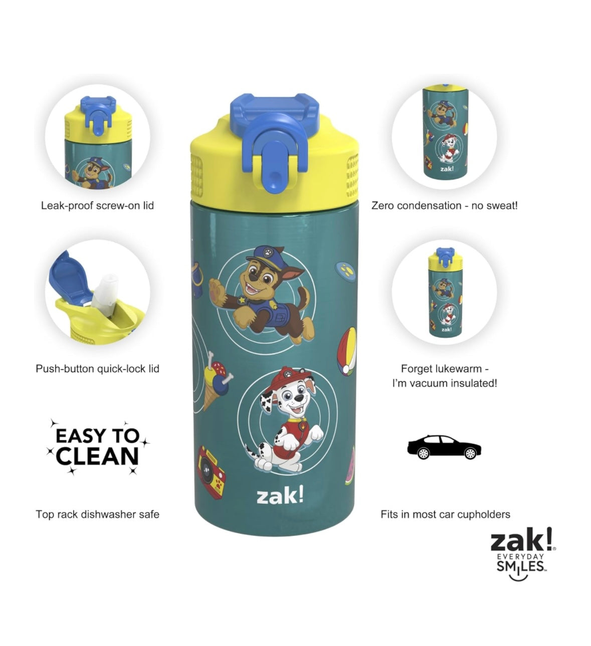 Zak Designs Water Bottle - Paw Patrol
