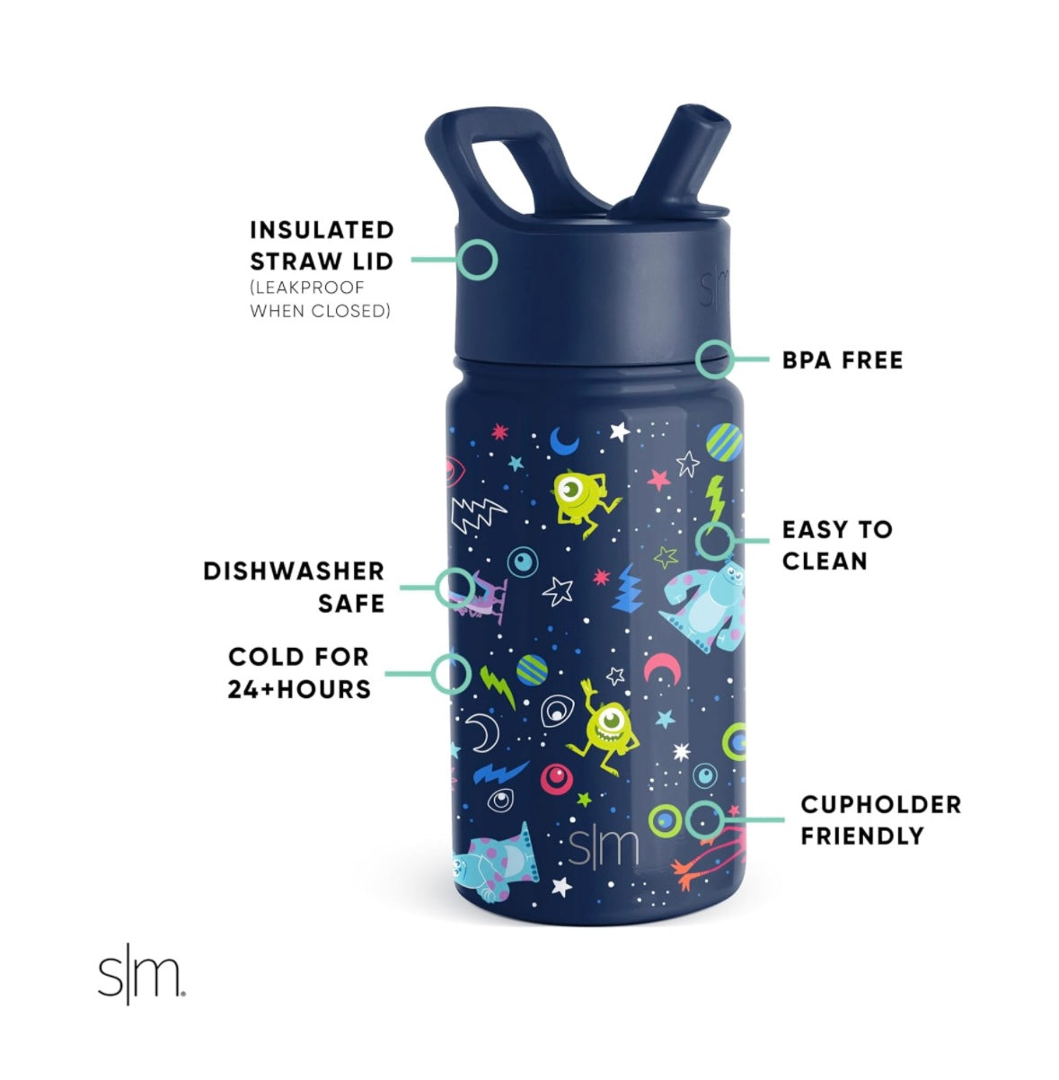 Simple Modern Water Bottle - Monsters Inc Dream Team