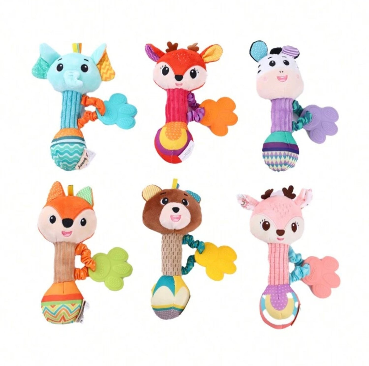 Baby Hand Rattles Soft Toy (Choose 1)