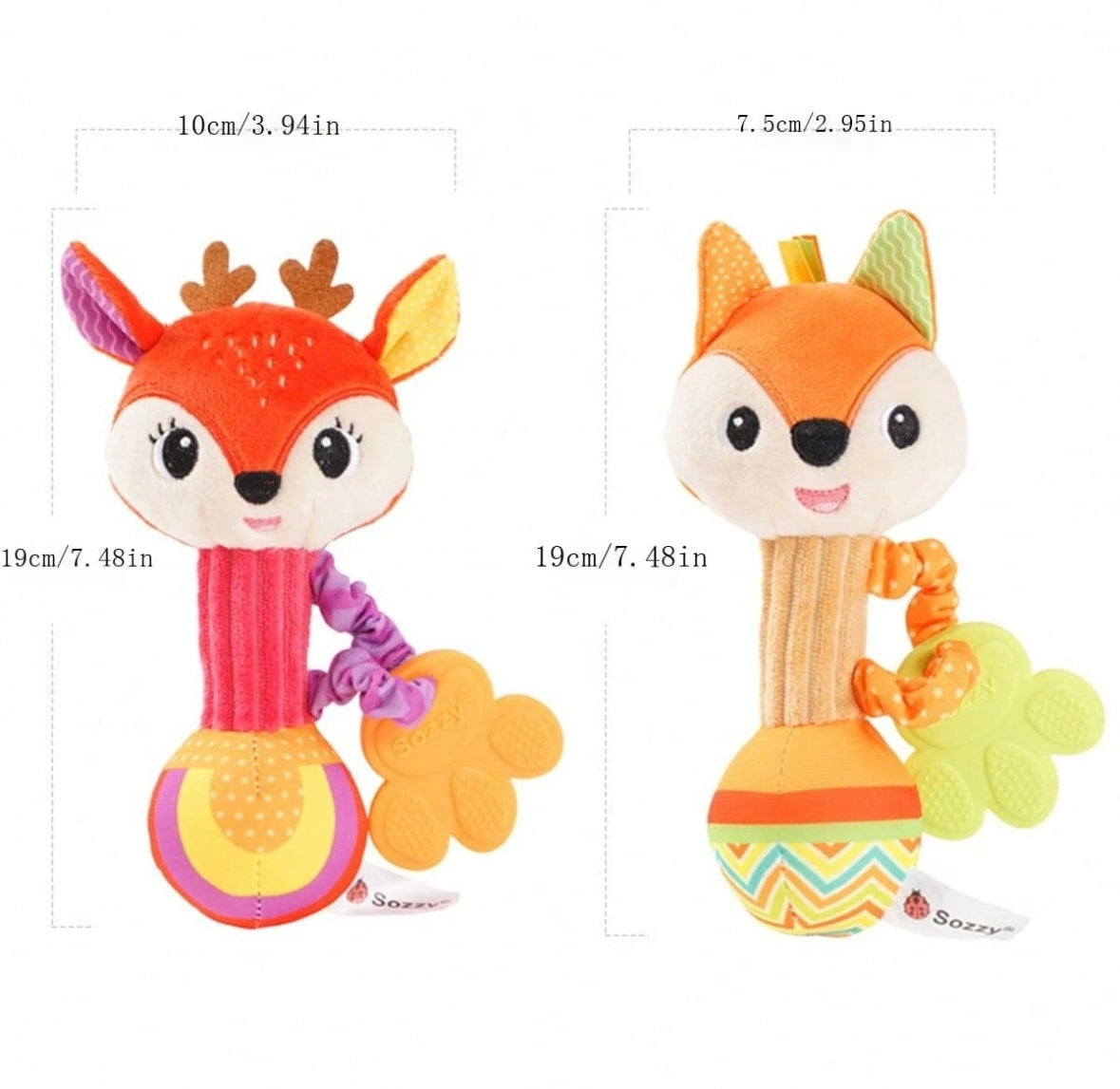 Baby Hand Rattles Soft Toy (Choose 1)