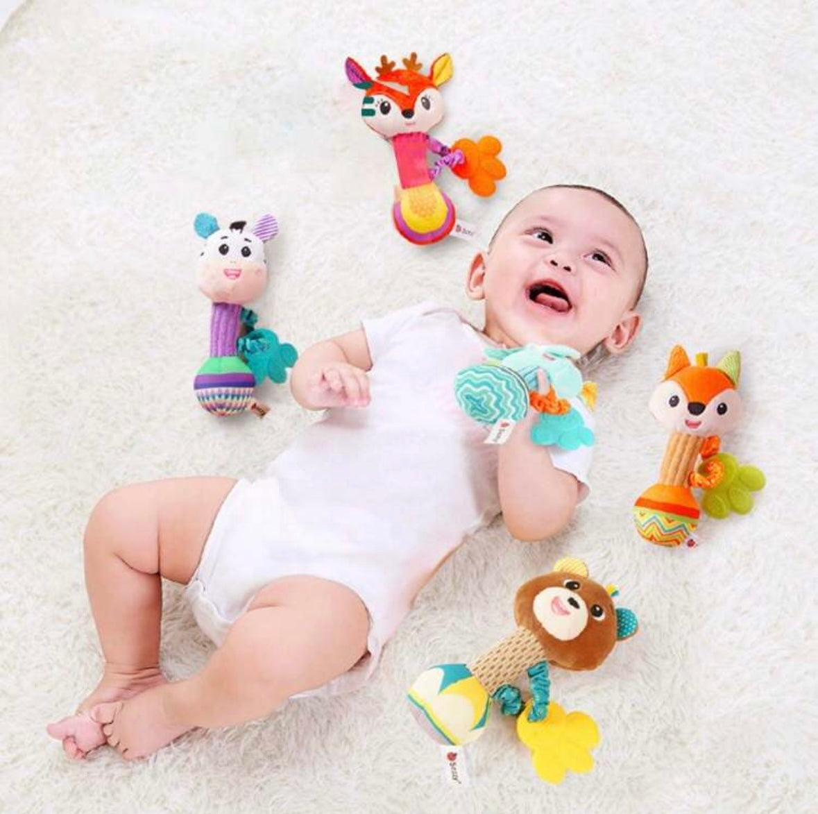 Baby Hand Rattles Soft Toy (Choose 1)