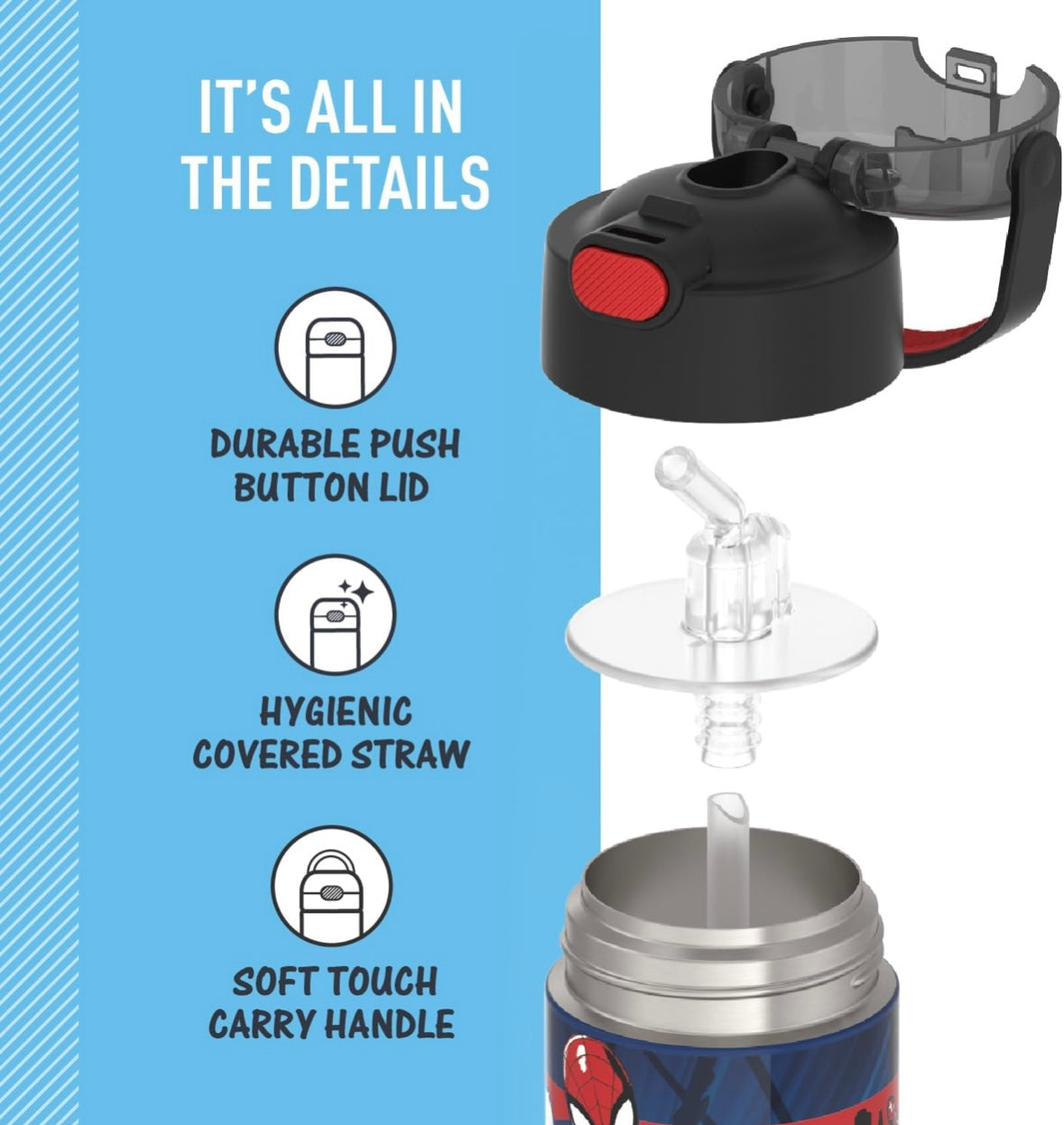 Thermos Water Bottle - Spider-Man