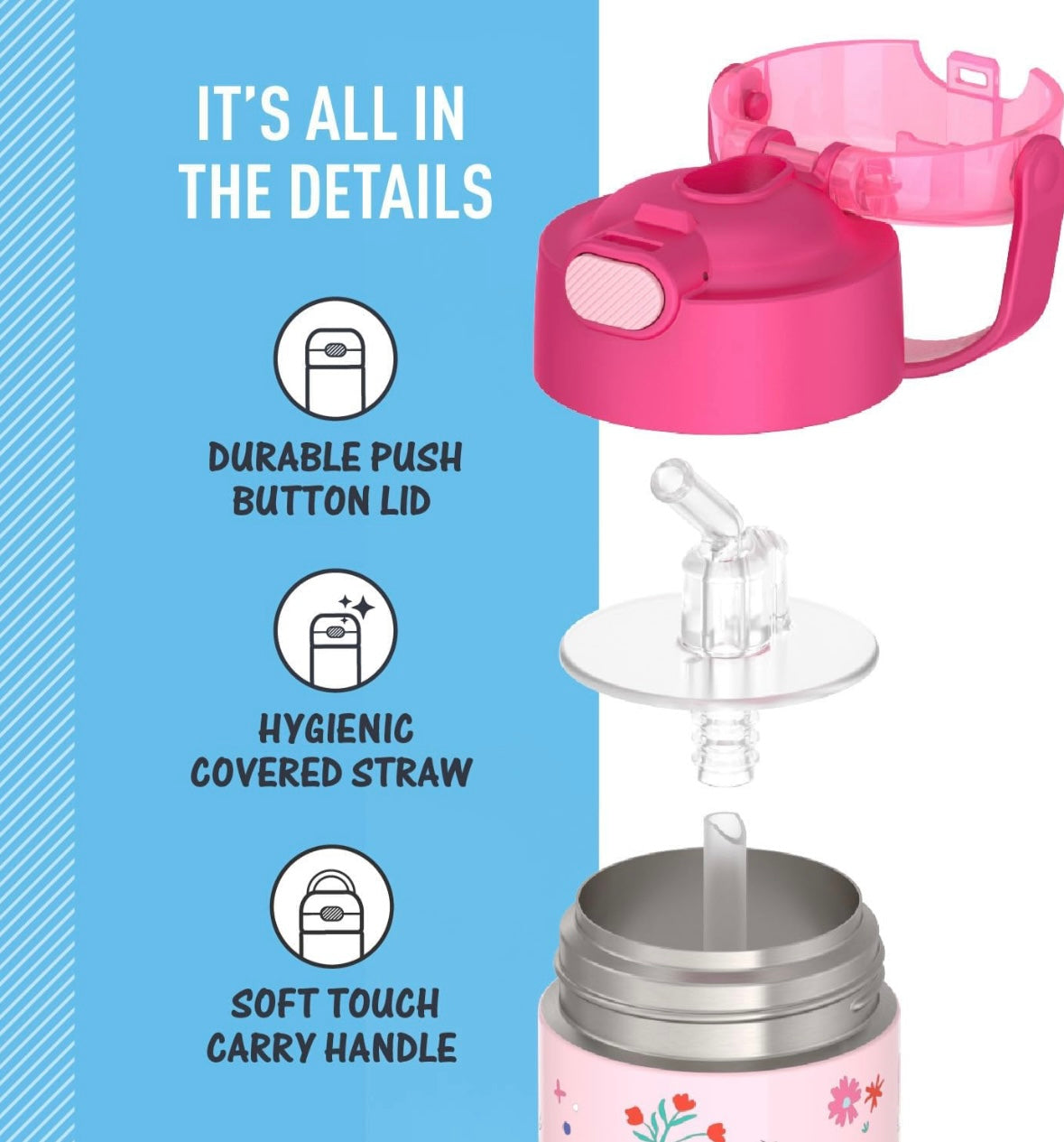 Thermos Water Bottle - Minnie Mouse