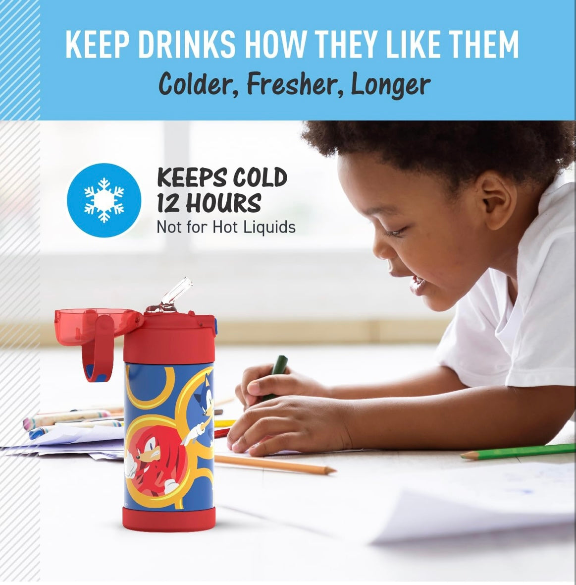 Thermos Water Bottle - Sonic The Hedgehog
