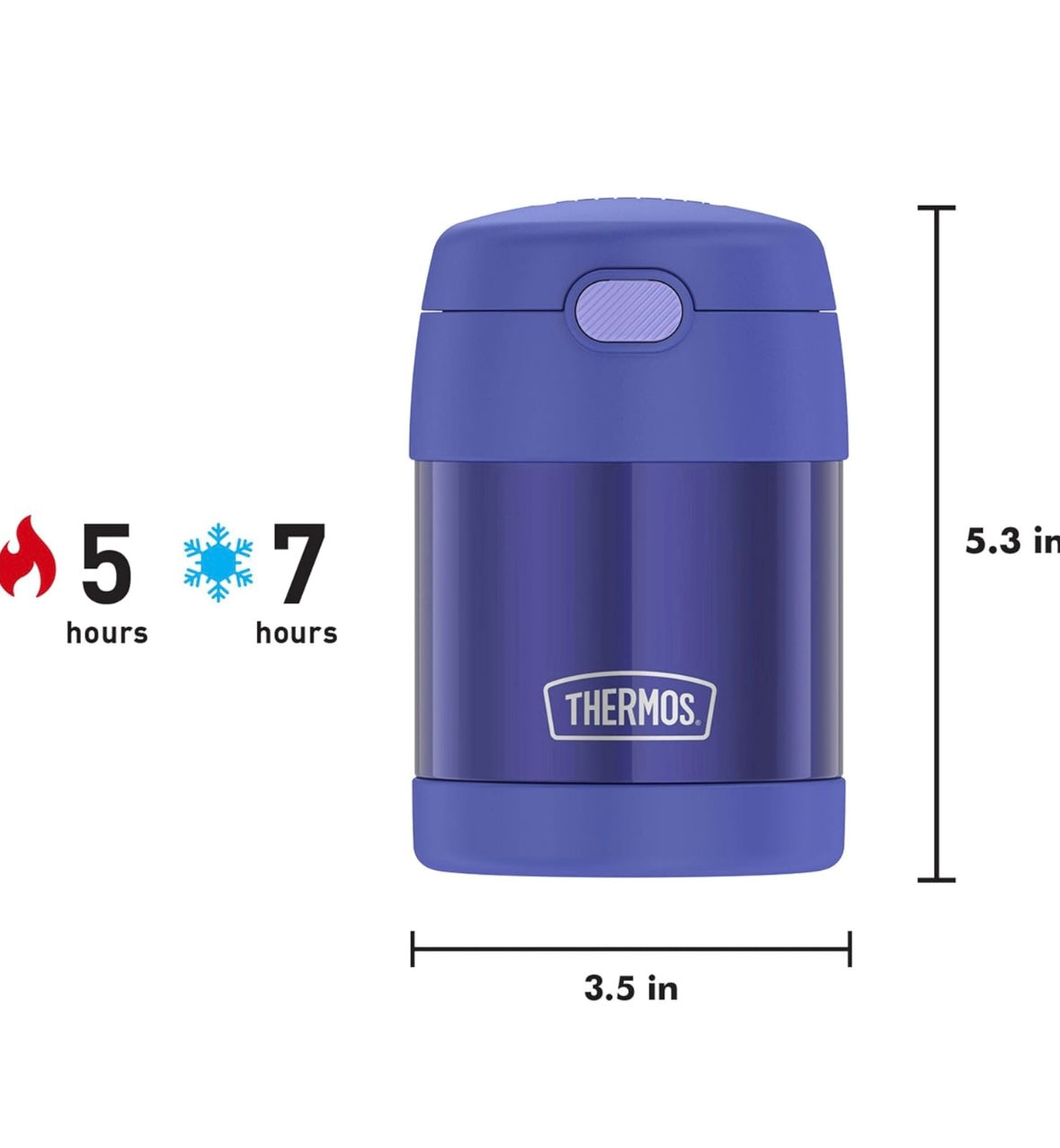 Thermos Food Jar with Spoon - Purple