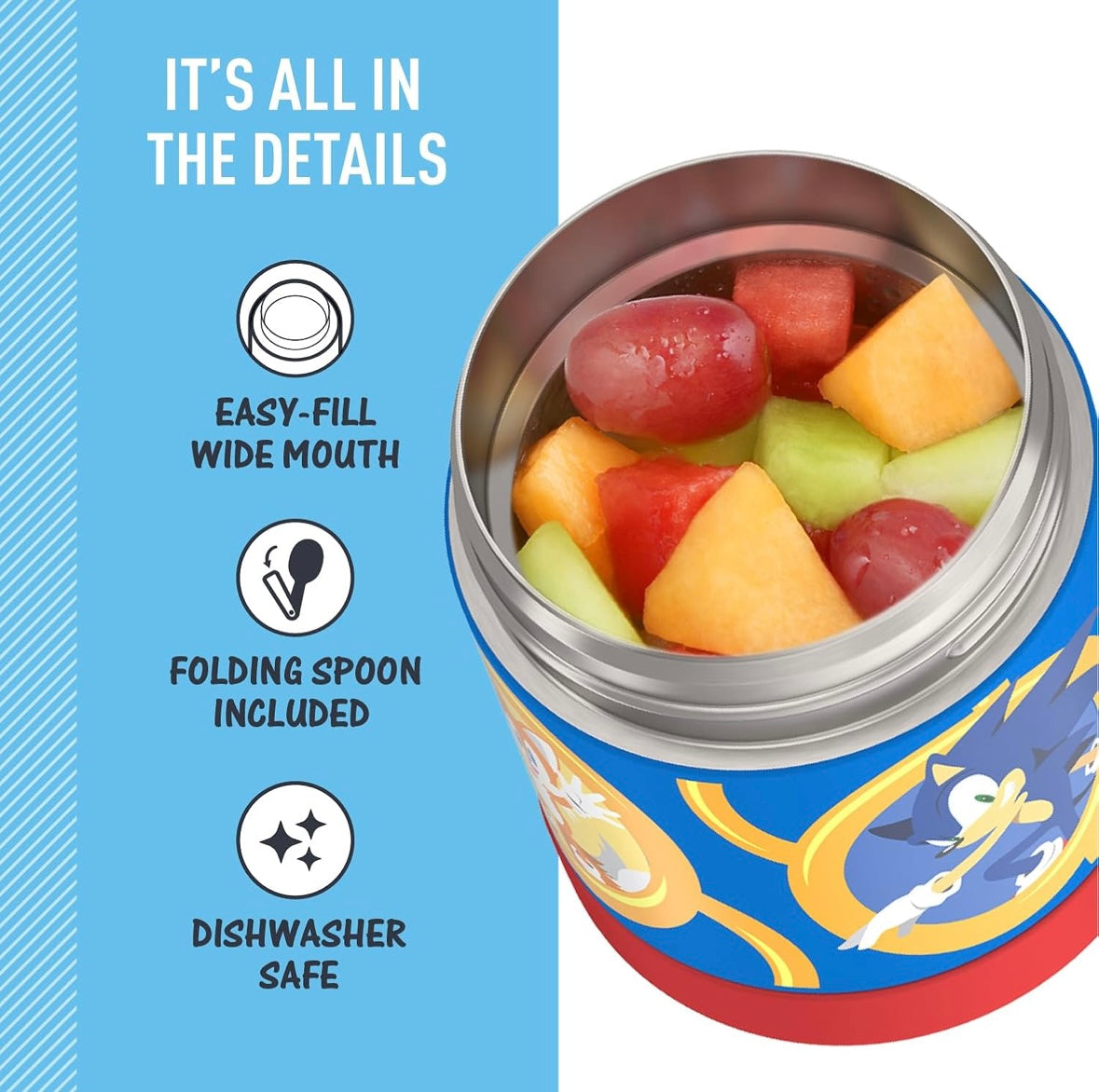Thermos Food Jar with Spoon - Sonic The Hedgehog