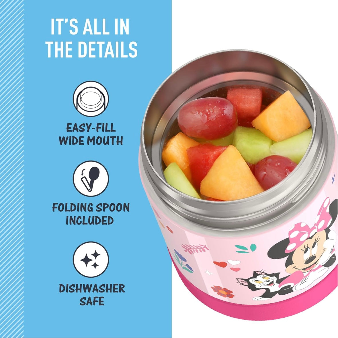 Thermos Food Jar with Spoon - Minnie Mouse