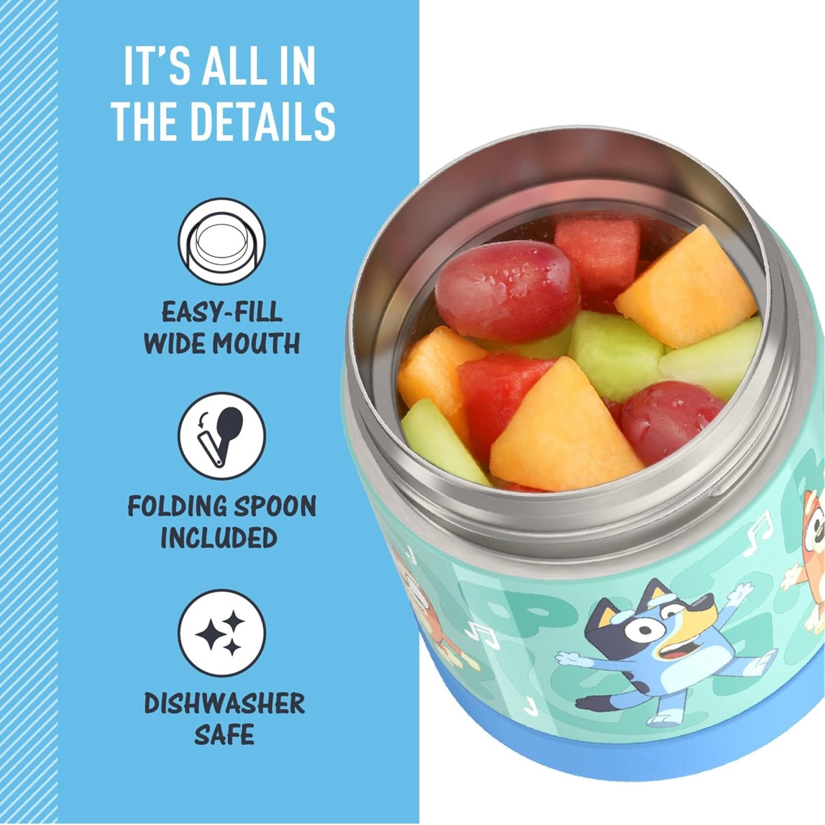 Thermos Food Jar with Spoon - Bluey
