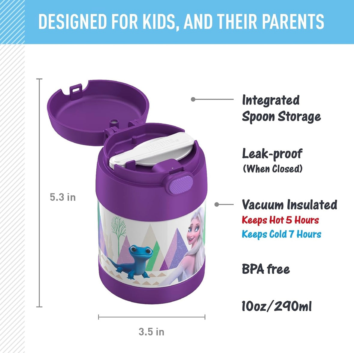 Thermos Food Jar with Spoon - Frozen 2