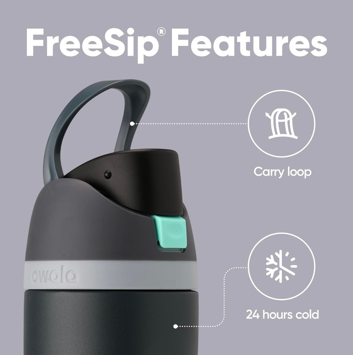 Owala FreeSip Bottle - Foggy Tide