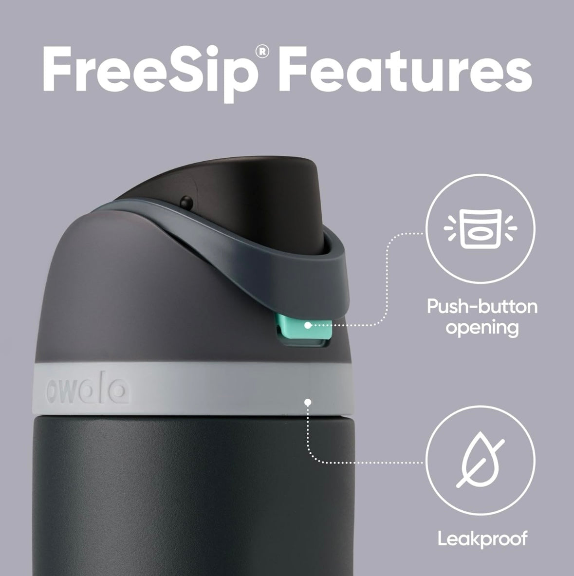 Owala FreeSip Bottle - Foggy Tide