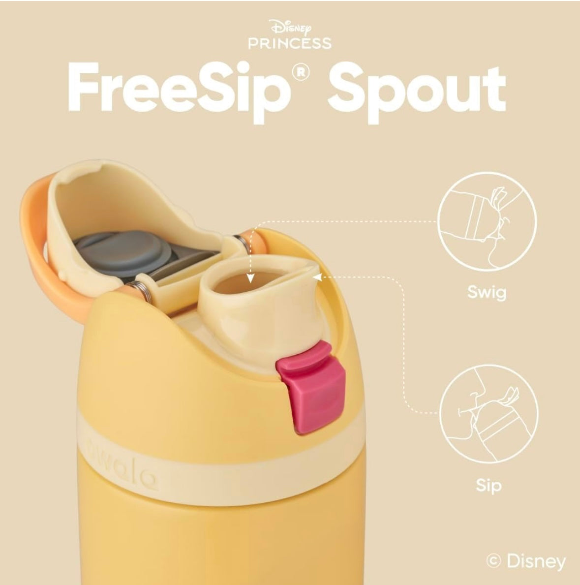Owala FreeSip Bottle - Belle (Disney Princess)