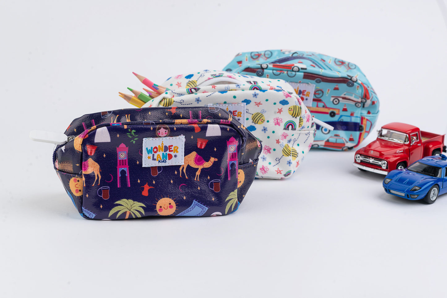 Kids Wonderland - Vintage Cars Small Pouch Bag