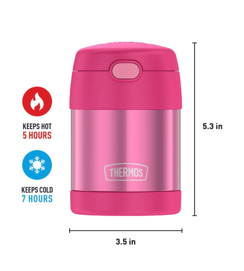 Thermos Food Jar with Spoon - Pink