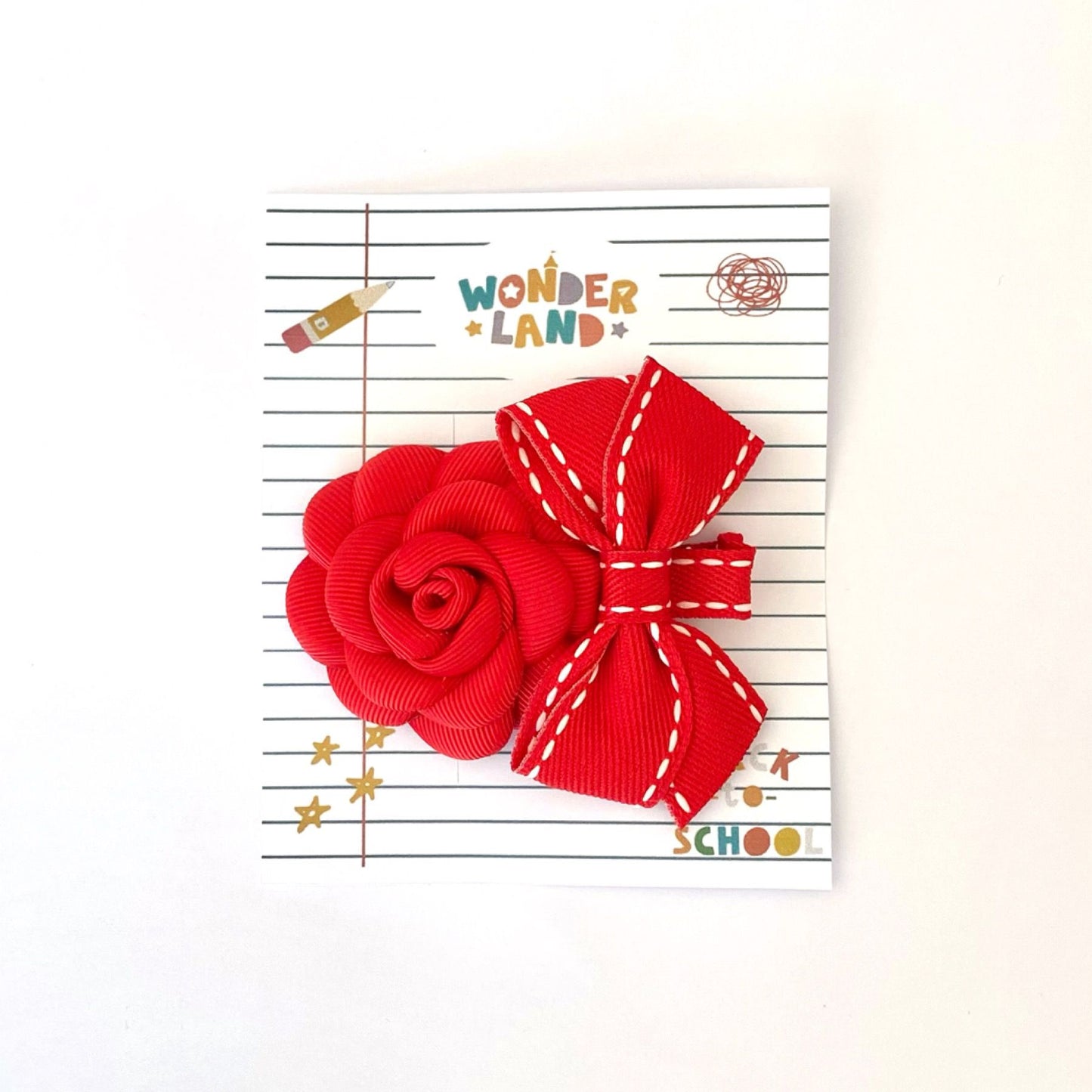 Back To School 2023 - Red Flower Clip