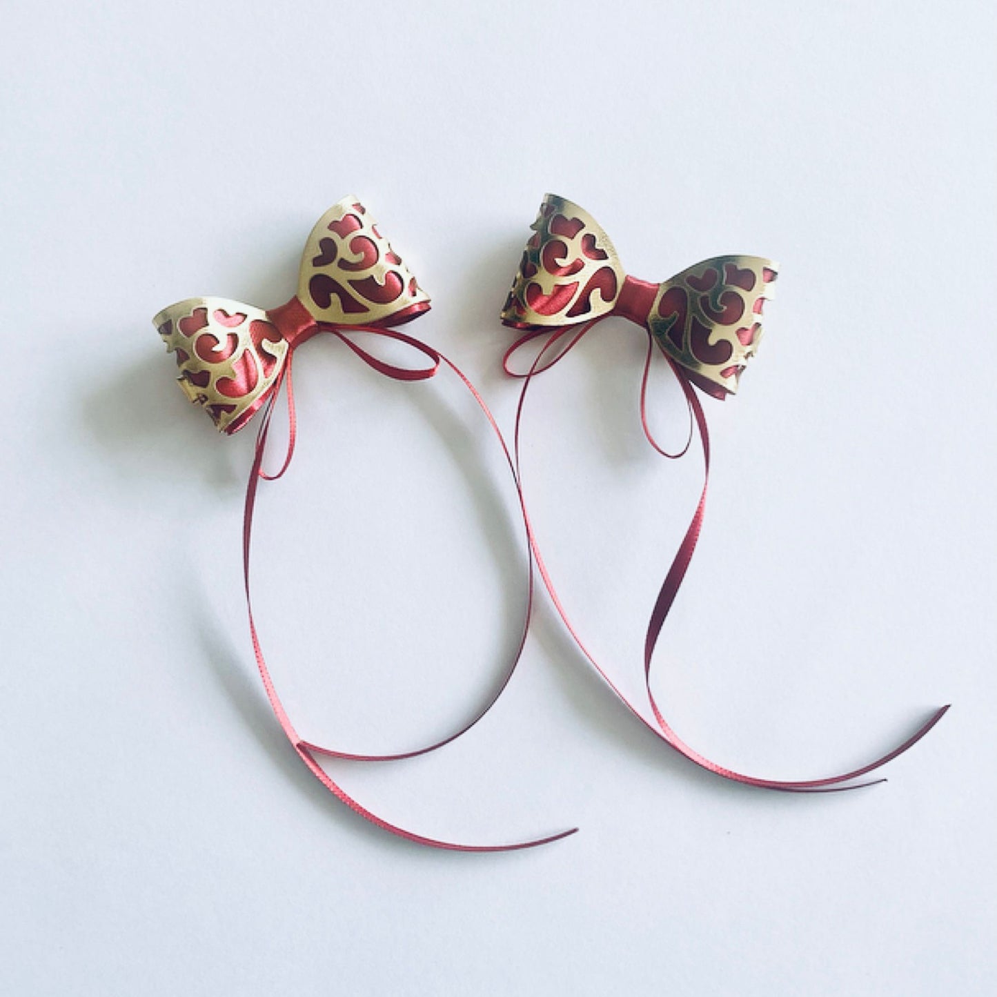 QND 2023 - Burgundy & Gold Hair Clips