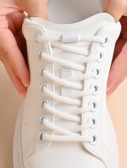 No Tie Shoelaces - White