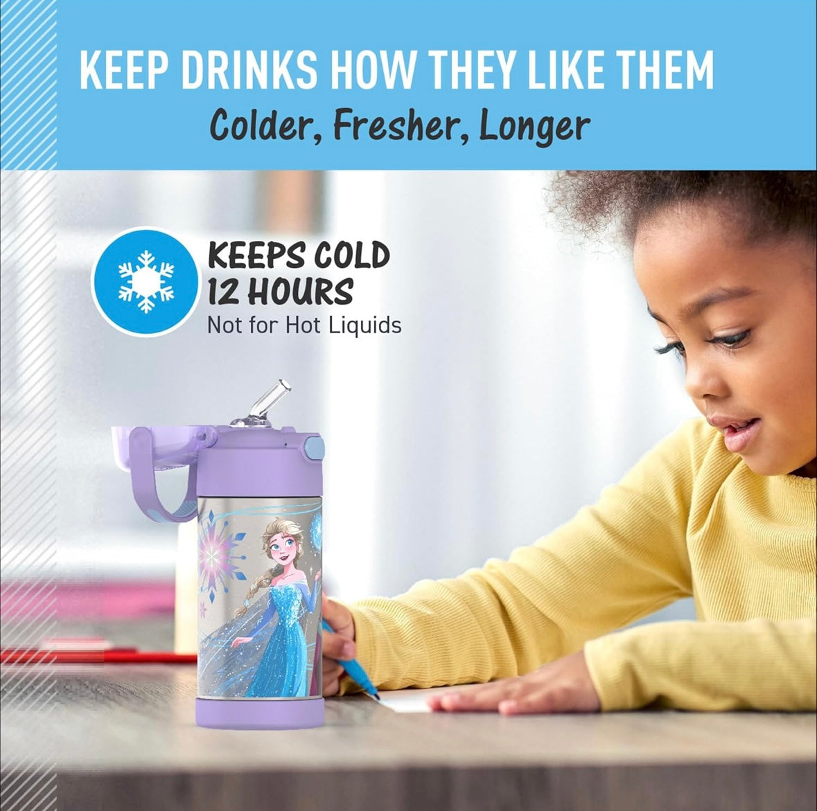 Thermos Water Bottle - Frozen 2