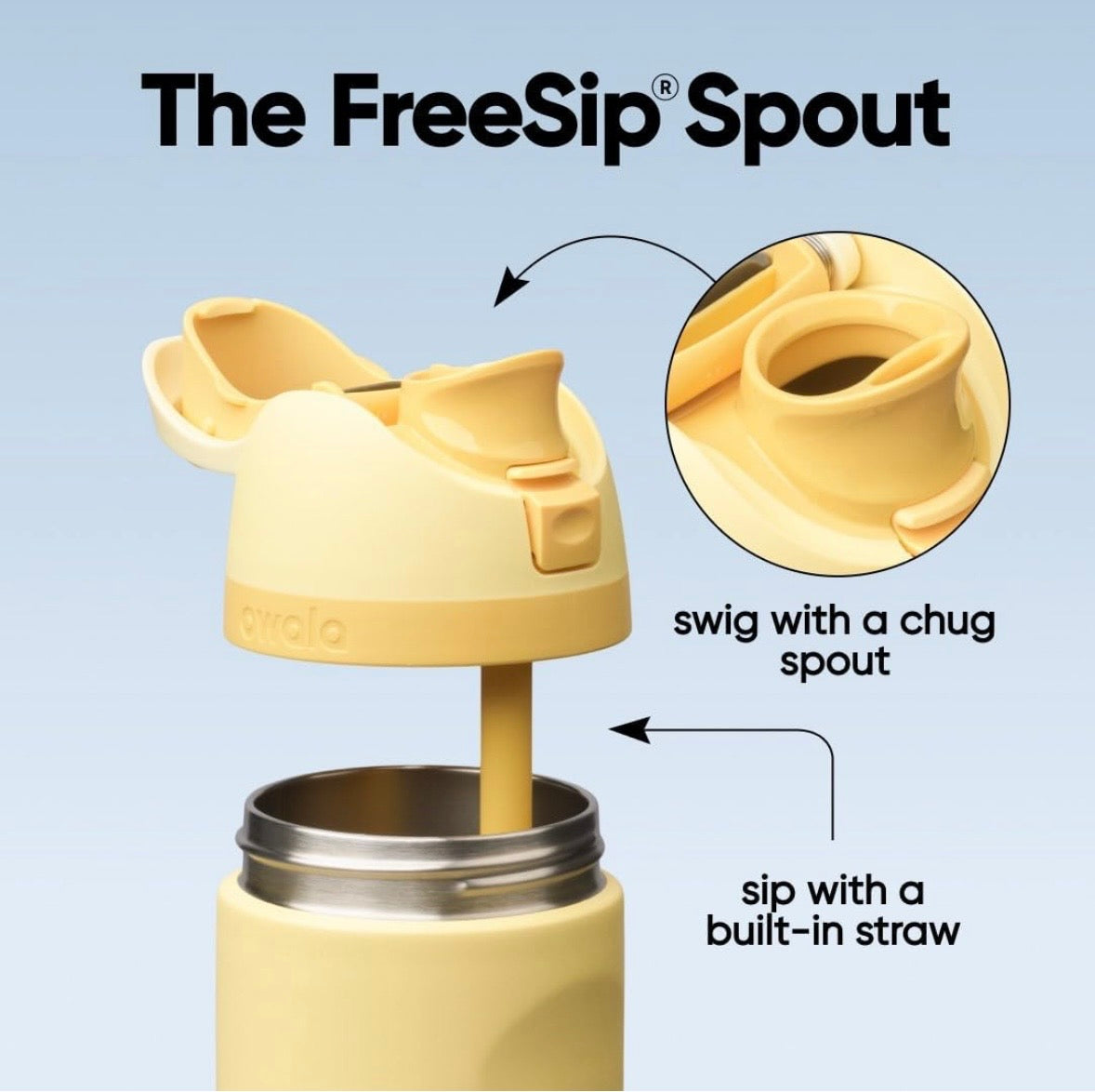Owala FreeSip Bottle - Butter Half