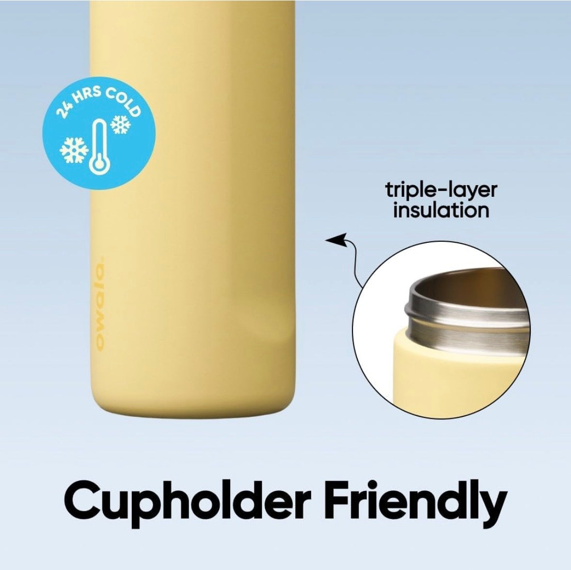 Owala FreeSip Bottle - Butter Half