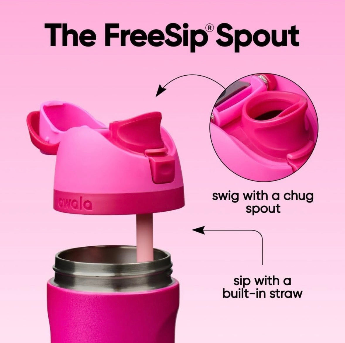 Owala FreeSip Bottle - Read My Lips