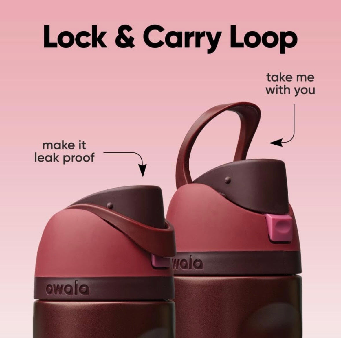 Owala FreeSip Bottle - Black Cherry