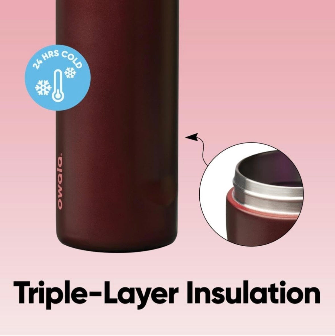 Owala FreeSip Bottle - Black Cherry
