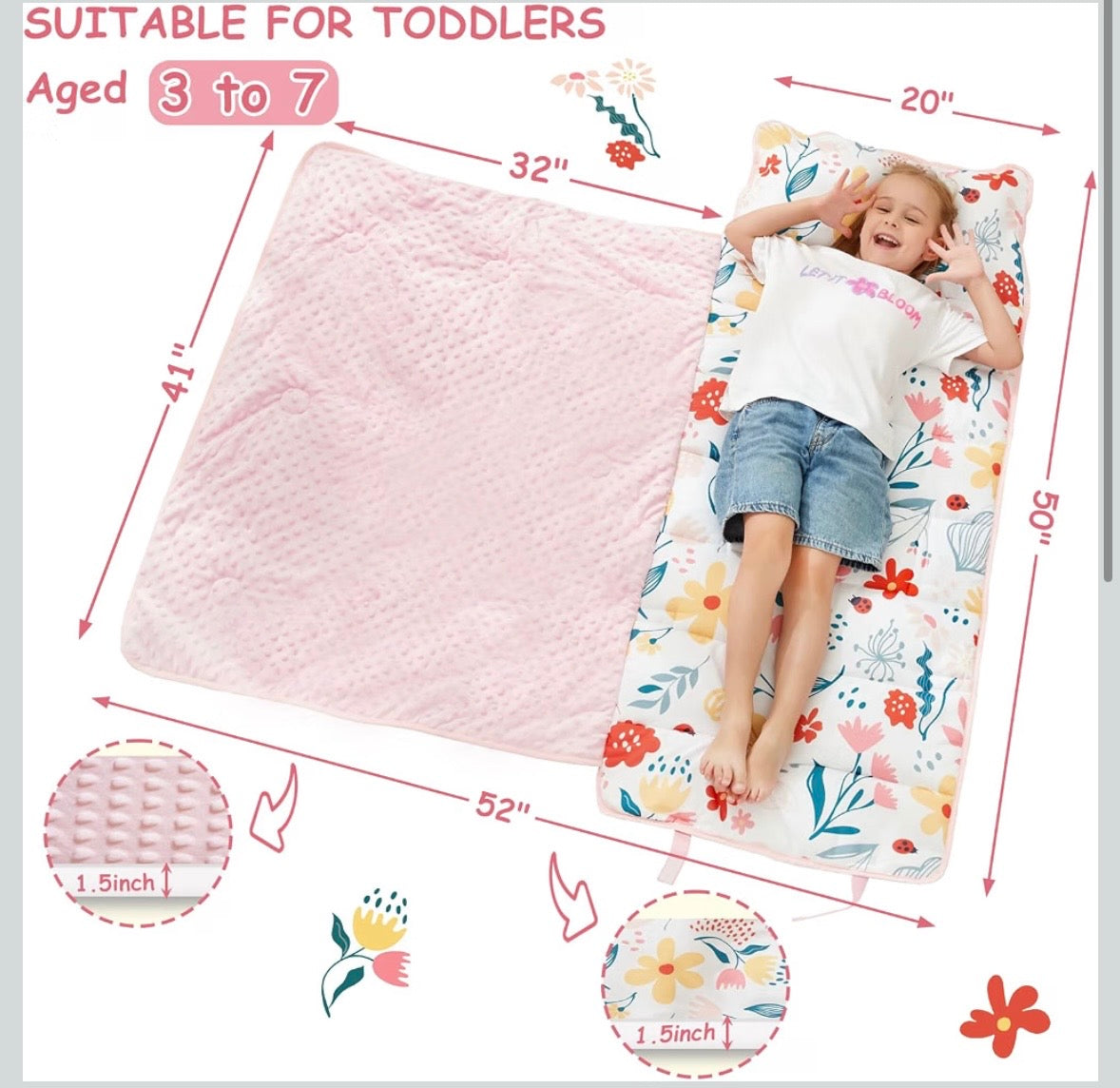 Toddler Nap Mat - Flowers