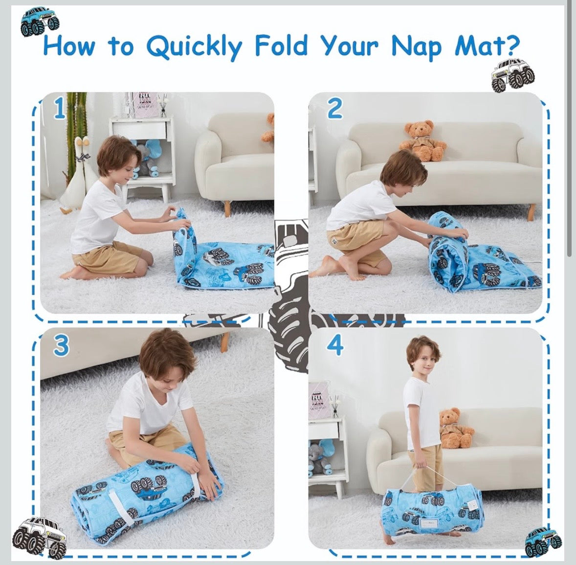 Toddler Nap Mat - Jeep