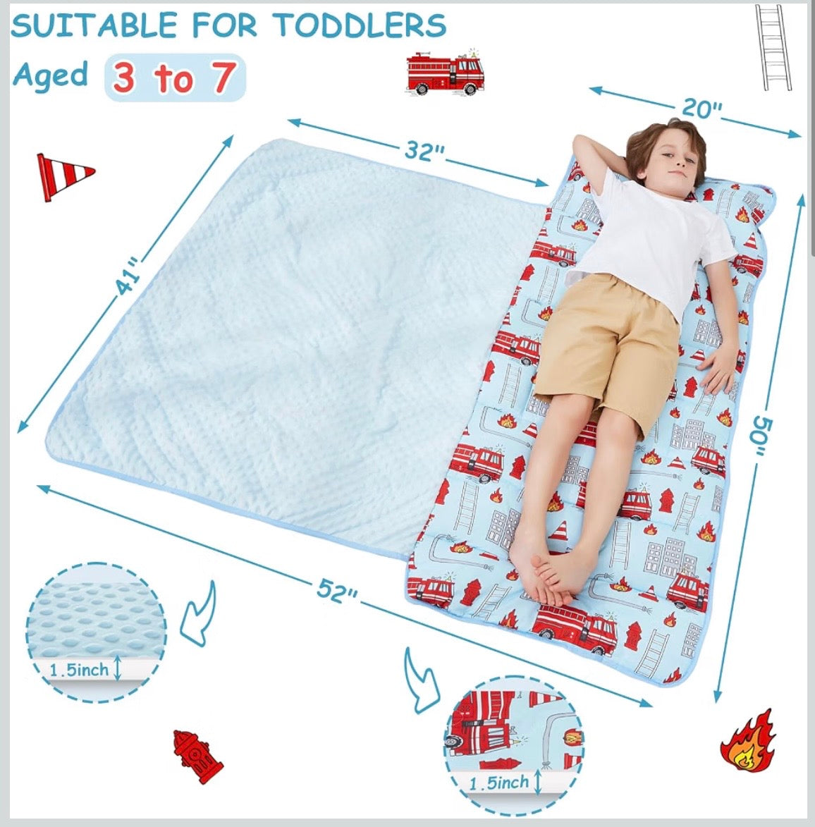 Toddler Nap Mat - Firetruck