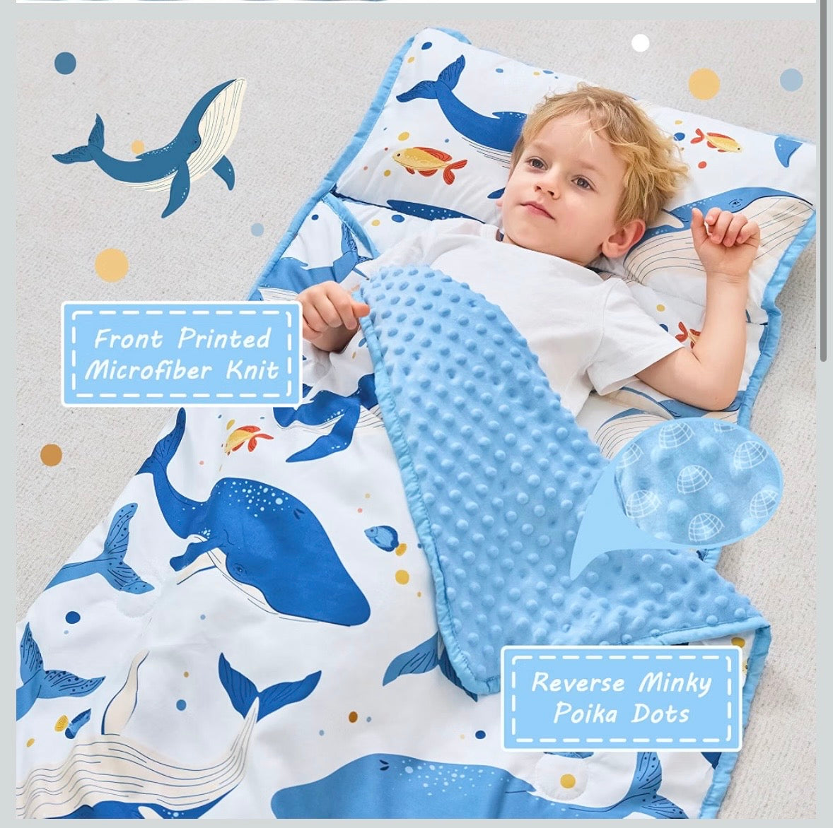 Toddler Nap Mat - Ocean Whale