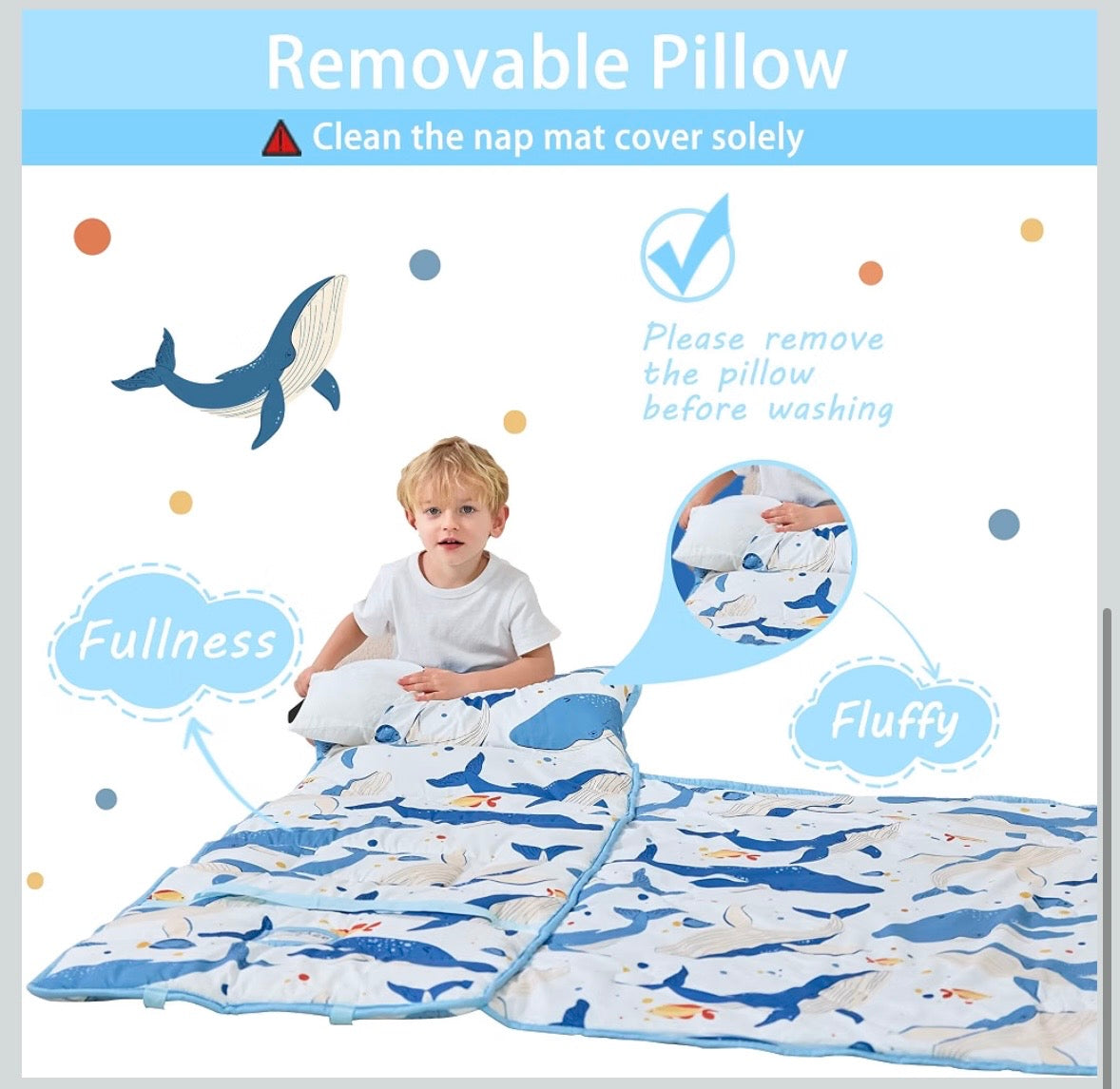 Toddler Nap Mat - Ocean Whale