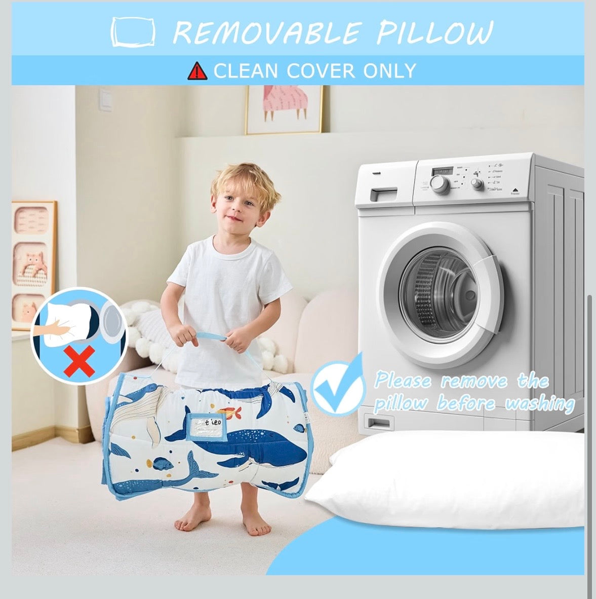 Toddler Nap Mat - Ocean Whale