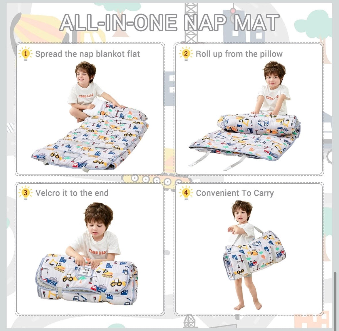 Toddler Nap Mat - Truck