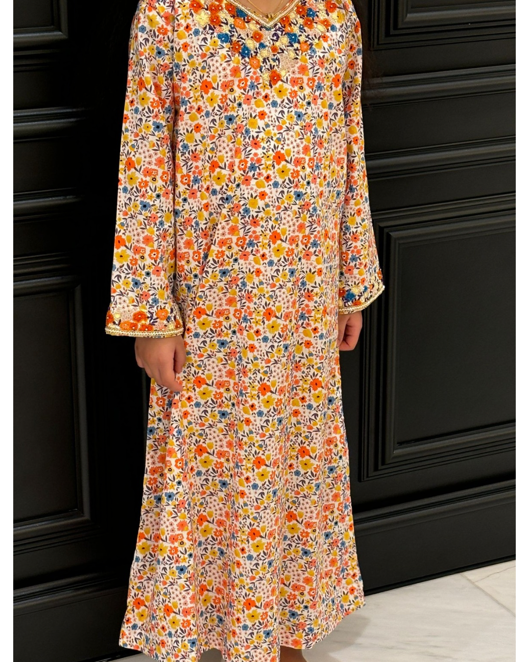 Jalabya - Orange Flowers 20