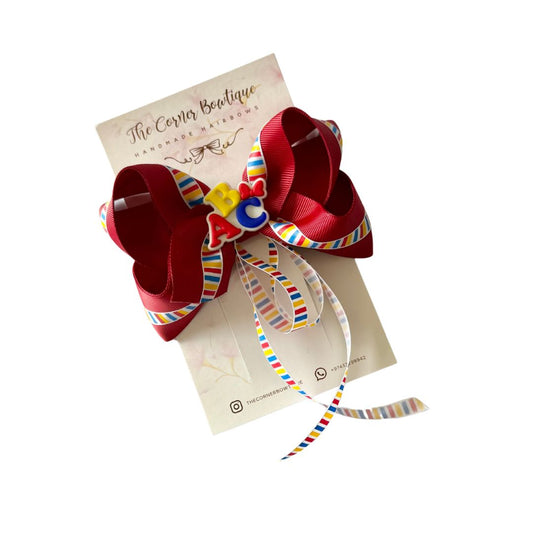 ABC School Bow - Red